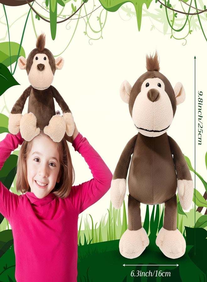 Blueweenly 12 Pcs Monkey Stuffed Animals for Kids 9.8 Inch Plush Monkey Jungle Themed Animals Toys Christmas Plushies Forest Gifts for Boy Girl Forest Adventures Birthday Party Favors Classroom Reward - Image 3